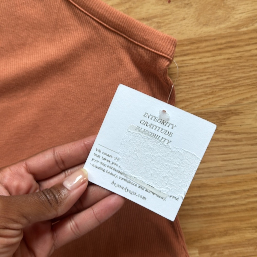 Beyond Yoga Sleeveless Midi Dress in Terracotta Peach - Picture 6 of 11